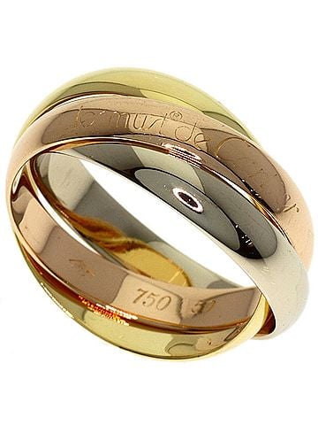 Cartier Cartier Trinity #50 Ring - 18K Yellow Gold/18K White Pink Gold Women's CARTIER (view 1)