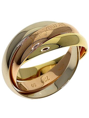 Cartier Cartier Trinity #50 Ring - 18K Yellow Gold/18K White Pink Gold Women's CARTIER (view 2)