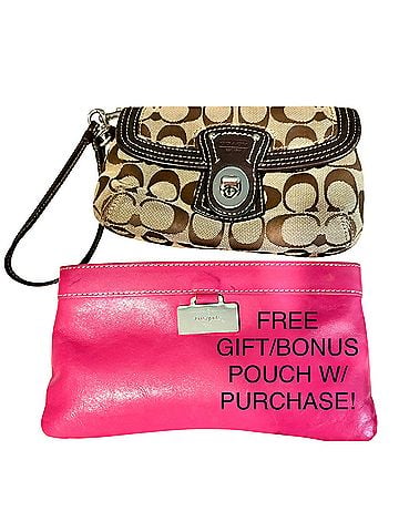 Coach Canvas Monogram Wristlet (view 1)