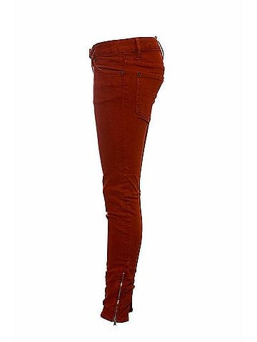 Dsquared2 Dsquared2, orange/red biker jeans with silver hardware in size IT40/S. (view 2)