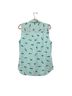 Eddie Bauer Print Blue Sleeveless Button-Down Shirt Size M - photo 2