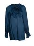 The Row 100% Modal Blue The Row, blue blouse with bow Size M - photo 1