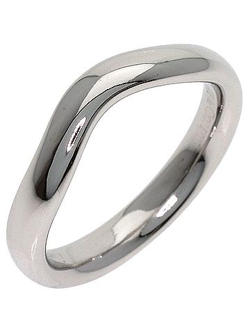 Tiffany & Co. Tiffany &amp; Co. Curved Band Ring, Platinum PT950, Women's Ring. (view 2)
