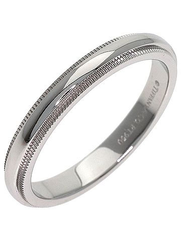 Tiffany & Co. Tiffany &amp; Co. Milgrain Ring, Platinum PT950, Women's Ring. (view 2)