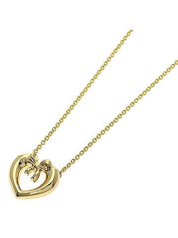 Tiffany & Co. Tiffany &amp; Co. Heart Ribbon Necklace, 18K Yellow Gold, Women's. (view 1)