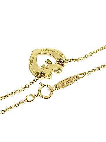 Tiffany & Co. Tiffany &amp; Co. Heart Ribbon Necklace, 18K Yellow Gold, Women's. (view 2)