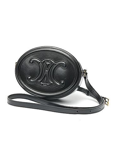 Céline Celine CELINE Oval Bag Cuile Triomphe Shoulder 19860 Black (view 1)