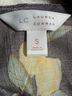 Lauren Conrad Floral Gray Yellow Pink Blue Blouse Size S - photo 3