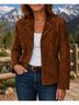 Atelier 100% Leather Brown Blazer Size M - photo 6