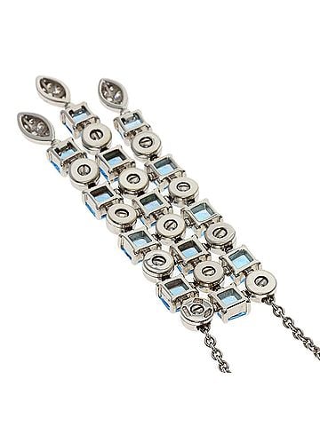 Bvlgari Bulgari Lucia Blue Topaz Diamond Necklace 18K White Gold Women's BVLGARI (view 2)