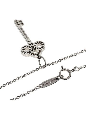 Tiffany & Co. Tiffany &amp; Co. Fleur de Lis Key Diamond Necklace, Platinum PT950/18KWG, Women's. (view 2)