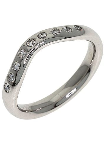 Tiffany & Co. Tiffany &amp; Co. Curved Band Diamond Ring, Platinum PT950, Women's Ring. (view 2)