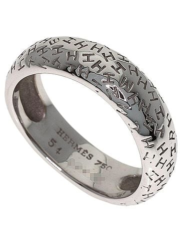 Hermès Hermes Toubou #54 Ring, 18K White Gold, Women's (view 1)