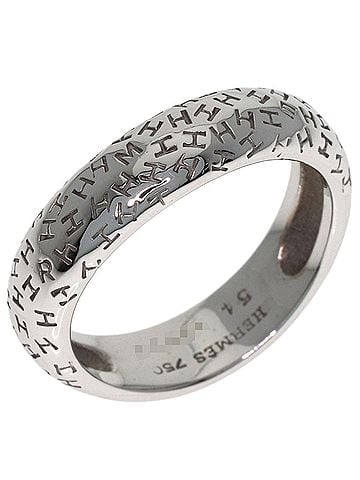 Hermès Hermes Toubou #54 Ring, 18K White Gold, Women's (view 2)