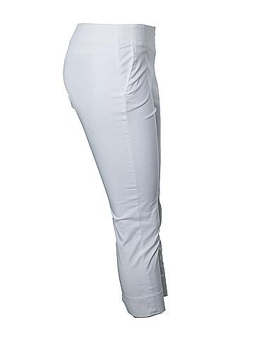 Loro Piana Loro Piana, white cropped linen capri pantalon (view 2)