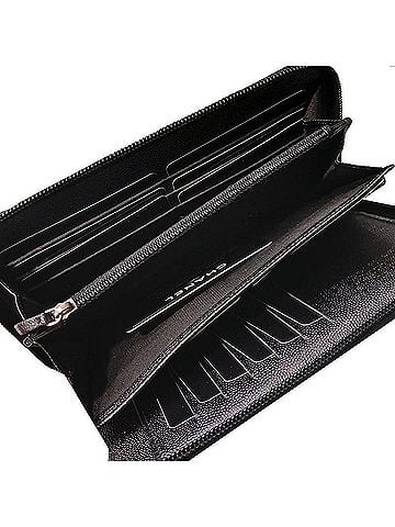 Chanel Black Caviar Silver Cc Organizer Zippy Long Wallet (view 2)