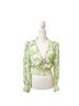 Alice + Olivia Floral Multi Color Short Sleeve Blouse Size L - photo 1