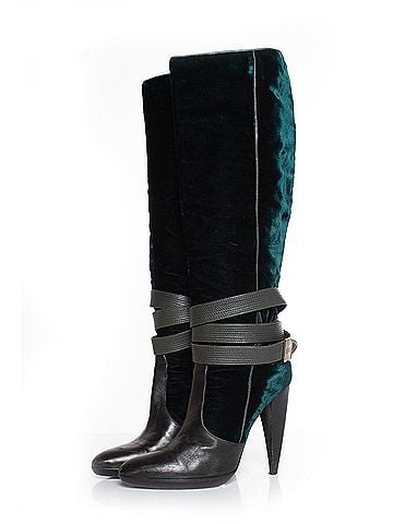 Versace Versace velvet strap boots (view 1)