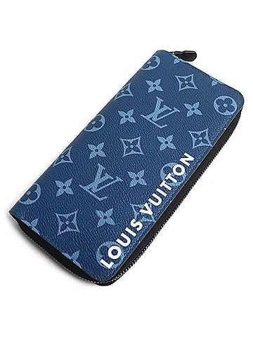 Louis Vuitton LOUIS VUITTON Louis Vuitton Zippy Wallet Vertical Long Round Zipper Collection Blue M82799 Men's (view 1)