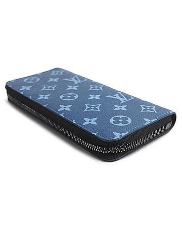 Louis Vuitton LOUIS VUITTON Louis Vuitton Zippy Wallet Vertical Long Round Zipper Collection Blue M82799 Men's (view 2)