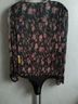 Lauren Conrad Floral Black Multi Color Bodysuit Size XL - photo 3