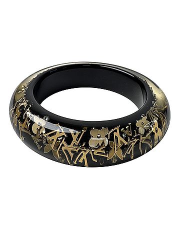 Louis Vuitton Louis Vuitton LOUIS VUITTON Bracelet Inclusion GM Bangle Noir M66254 Women's (view 2)