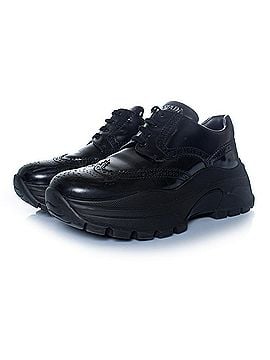 Prada Prada, chunky broque trainers in black (view 1)