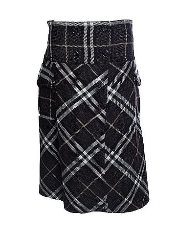 Burberry Burberry, checkered wool skirt (view 1)