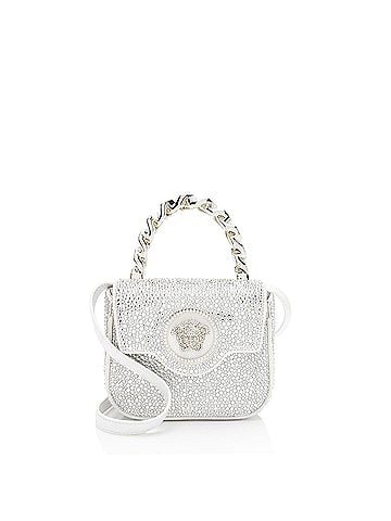 Versace Versace Satin Crystal Embellished La Medusa Mini Top Handle (view 1)