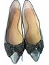 Tory Burch 100% Leather Silver Flats Size 9 - photo 6