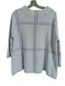 Fate Checkered-gingham White Purple Long Sleeve Blouse Size L - photo 1