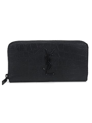 Saint Laurent SAINT LAURENT Saint Laurent Long Wallet, Round Zipper, 617415, Full Zip Women's, Black (view 1)