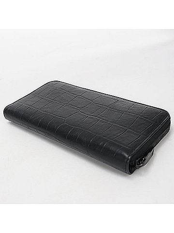 Saint Laurent SAINT LAURENT Saint Laurent Long Wallet, Round Zipper, 617415, Full Zip Women's, Black (view 2)