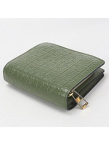 Loewe LOEWE (Loewe) Bi-fold wallet, Repeat Anagram, Women's, Green (view 2)