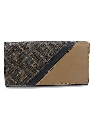 Fendi FENDI Bi-fold Long Wallet 7M0264 AJF8 Diagonal Men's Brown (view 1)