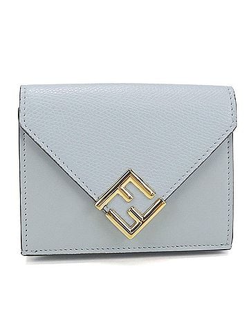 Fendi FENDI Tri-fold Wallet 8M0480 ALV4 FF Diamond Women's Blue (view 1)