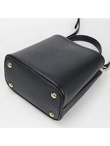 Prada PRADA Prada handbag 1BA217 Saffiano leather small bag 2WAY Panier women's black (view 2)