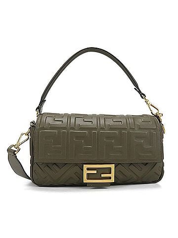 Fendi FENDI handbag 8BR600 2-way baguette style, women's, khaki. (view 1)
