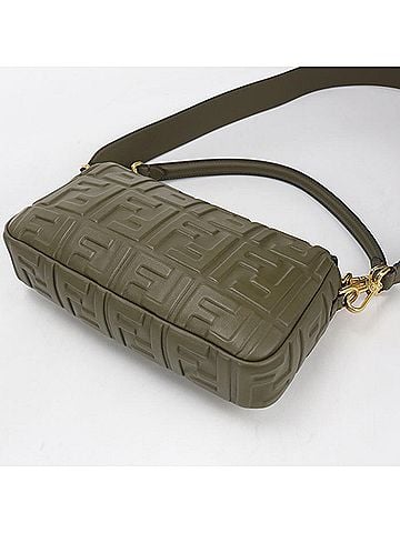Fendi FENDI handbag 8BR600 2-way baguette style, women's, khaki. (view 2)