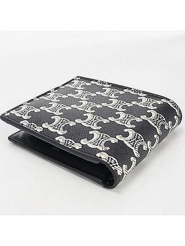 Céline CELINE Bifold Wallet 10C872GUO Triomphe Canvas Men's Black (view 2)