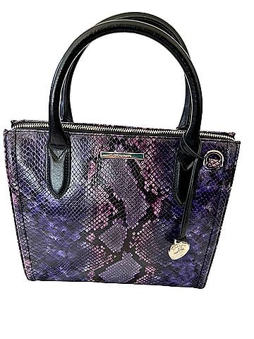 Brahmin Small Caroline Purple Potion Winterlight Leather Crossbody Bag (view 1)