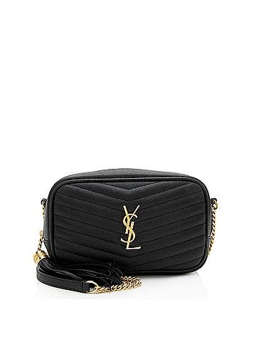 Saint Laurent Saint Laurent Matelasse Grain de Poudre Monogram Lou Mini Camera Bag (view 1)