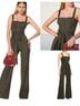 STAUD 67% Polyester 29% Viscose 4% Elastine 100% Polyester Stripes Black Jumpsuit Size 0 - photo 4