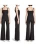 STAUD 67% Polyester 29% Viscose 4% Elastine 100% Polyester Stripes Black Jumpsuit Size 0 - photo 6