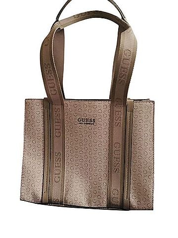 Guess Blush Pink Monogram Logo Tote Tote (view 1)