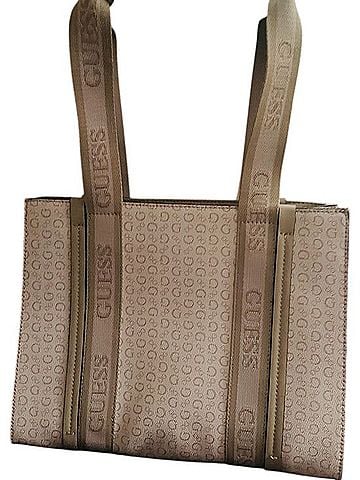 Guess Blush Pink Monogram Logo Tote Tote (view 2)