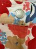 Loft 37 Floral Red Pink Tan Blue Casual Pants Size 6 - photo 4