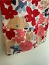 Loft 37 Floral Red Pink Tan Blue Casual Pants Size 6 - photo 5