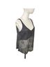 Escada 100% Viscose Floral Black Sleeveless Top Size L - photo 4