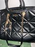 Nicole Miller Solid Graphic Black Gold Tote One size - photo 4